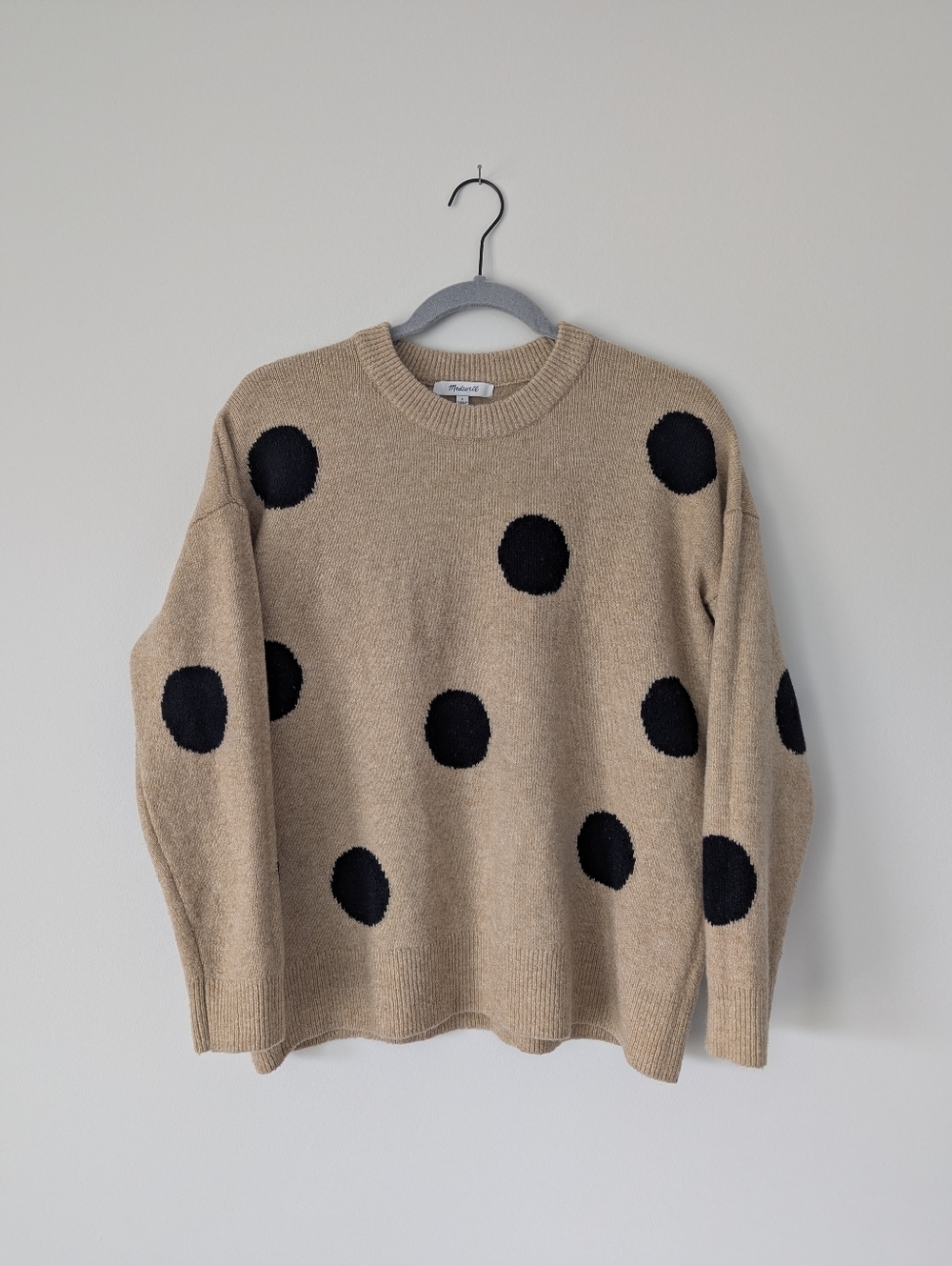 Madewell Dot Graystone Pullover Sweater in Coziest Yarn Heather Camel - Picture 4 of 11